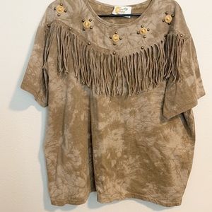Vintage Copa Cabana Fringe Tee, Size 2XL